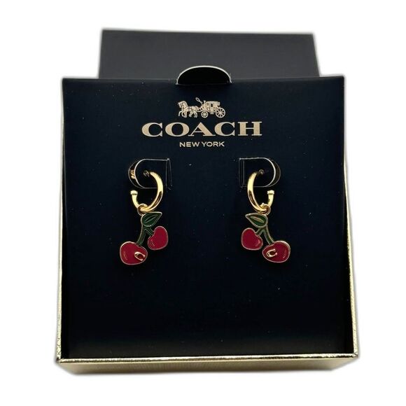 Coach Jewelry - Coach Cherry Huggy Earrings
